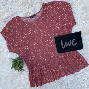 🎉HP🎉 Staccato Baby Doll Top 💗 Mauve